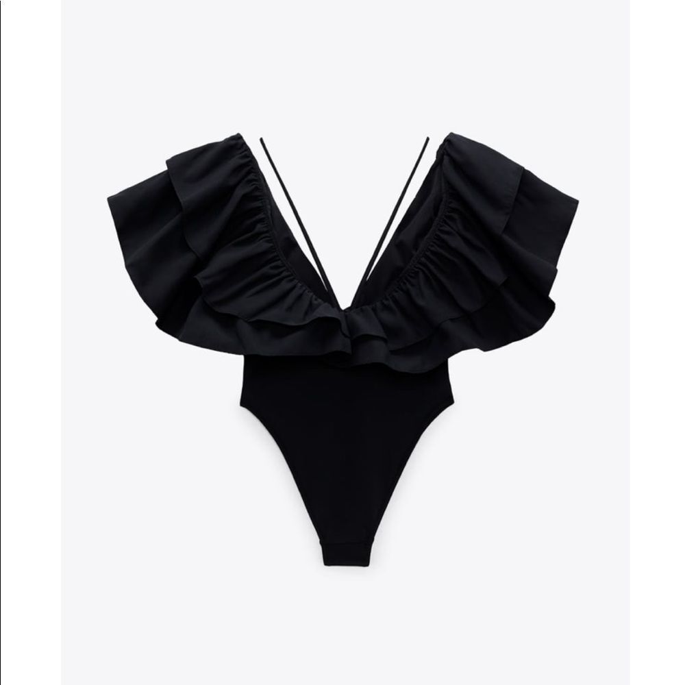 ZARA LARGE RUFFLE SWIMSUIT - Picture 5 of 5